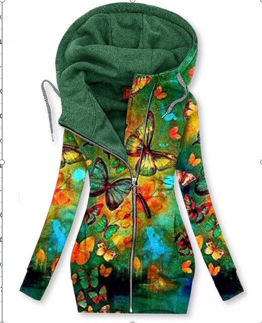 Damen Schmetterling Kunst Strickjacke Sweatshirt