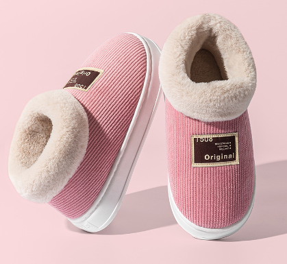 Damen Hausschuhe Warme Pantoffeln Imitationsfell TPR-Sohle 2