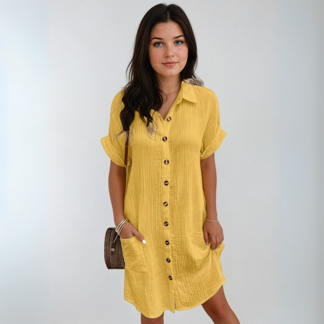 Damen Kurzarmkleid mit entspanntem Schnitt 5