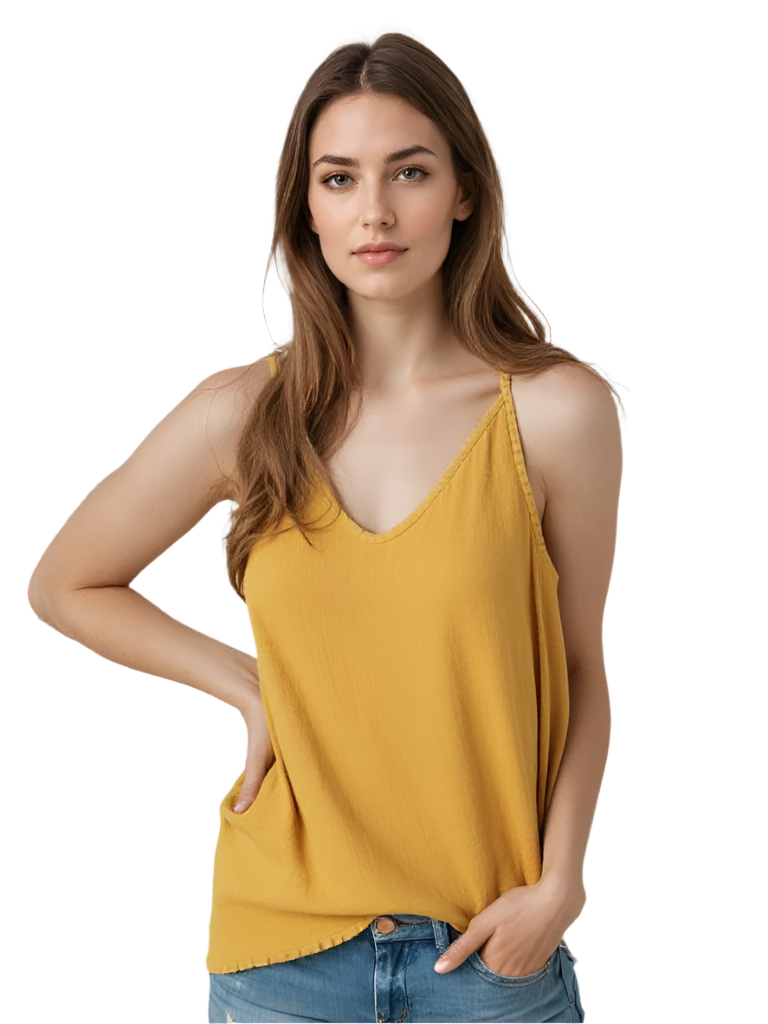 Damen Lange Top Luftig Leinen 0