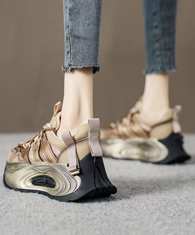 Damen Plateau Schuhe mit Kreuzriemen für Vielseitige Outfits 0