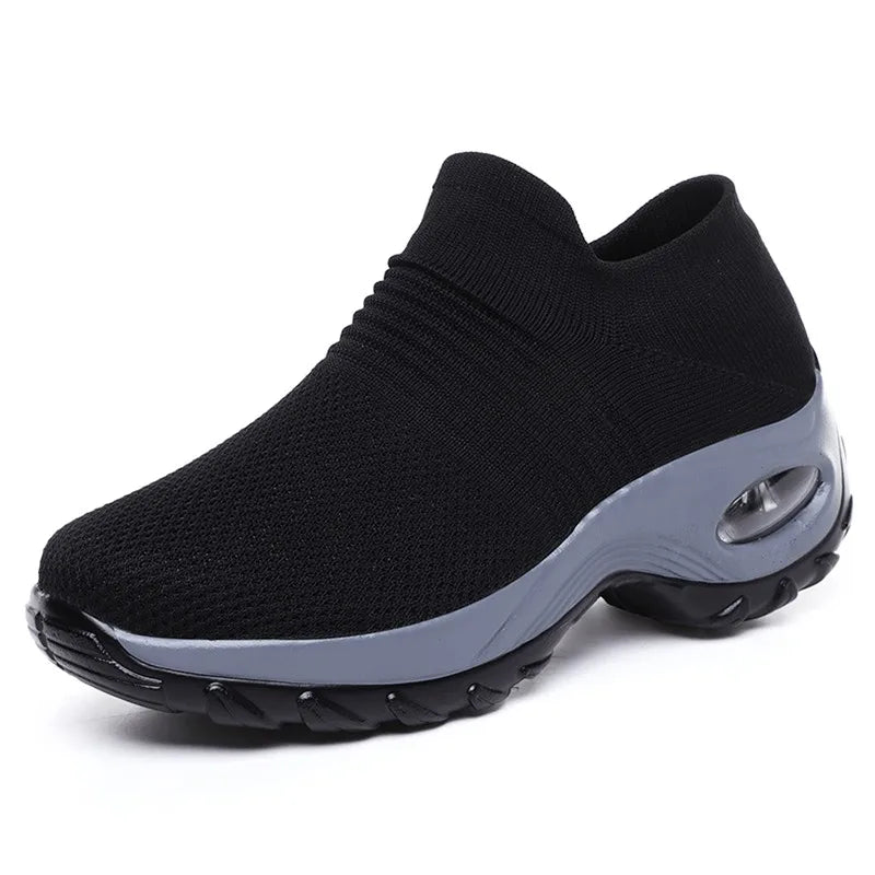 Damen Sneakers Plattform Atmungsaktives Obermaterial Rutschfeste Sohle 7