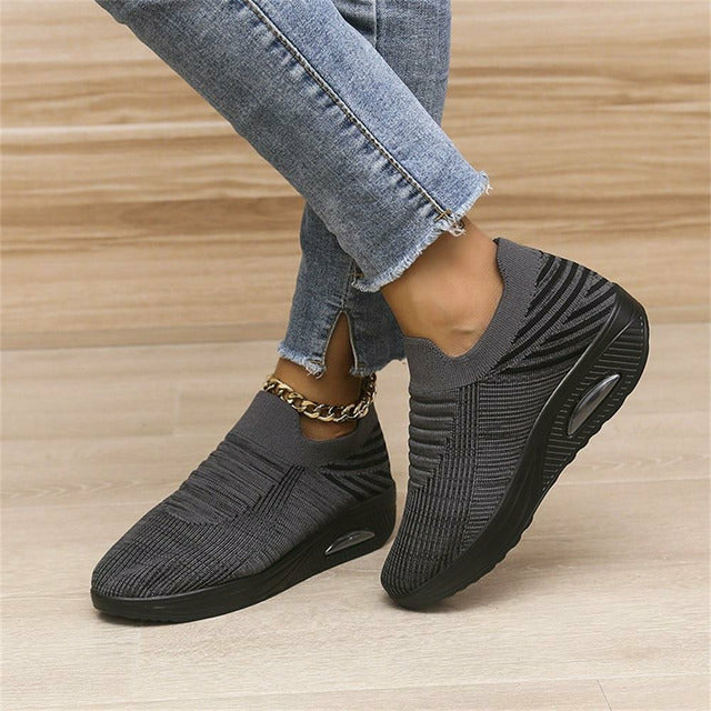 Damen Sneakers Slip-On Mesh mit Luftsohle 5
