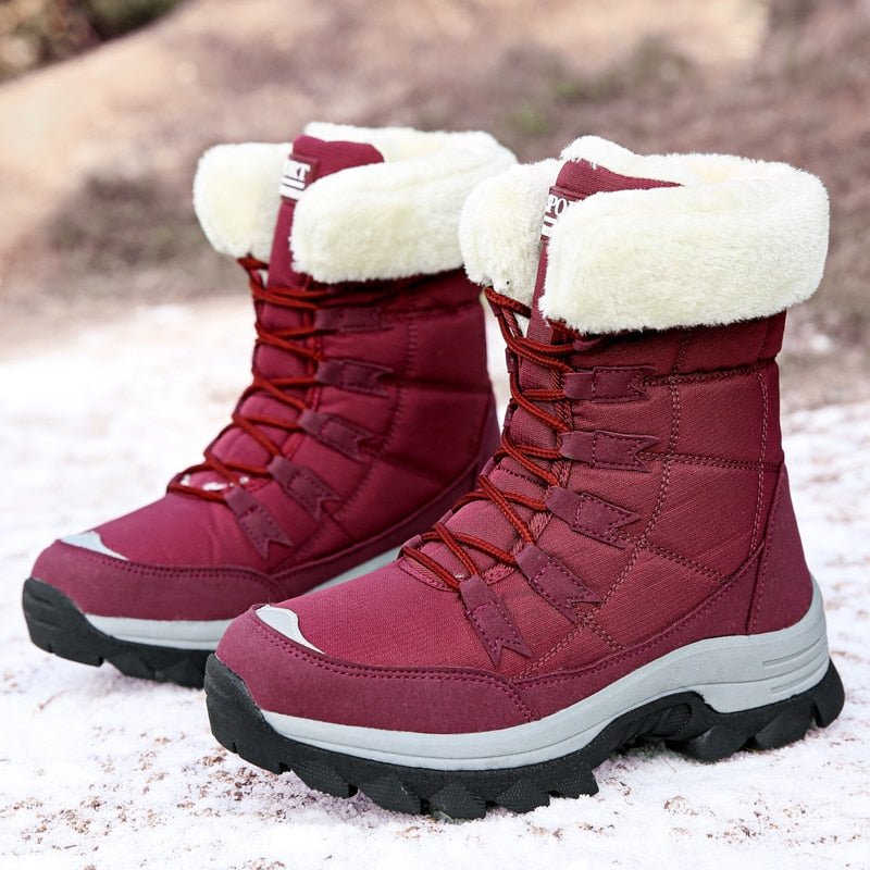 Damen Winterstiefel Gefüttert Warm Sportlich 4