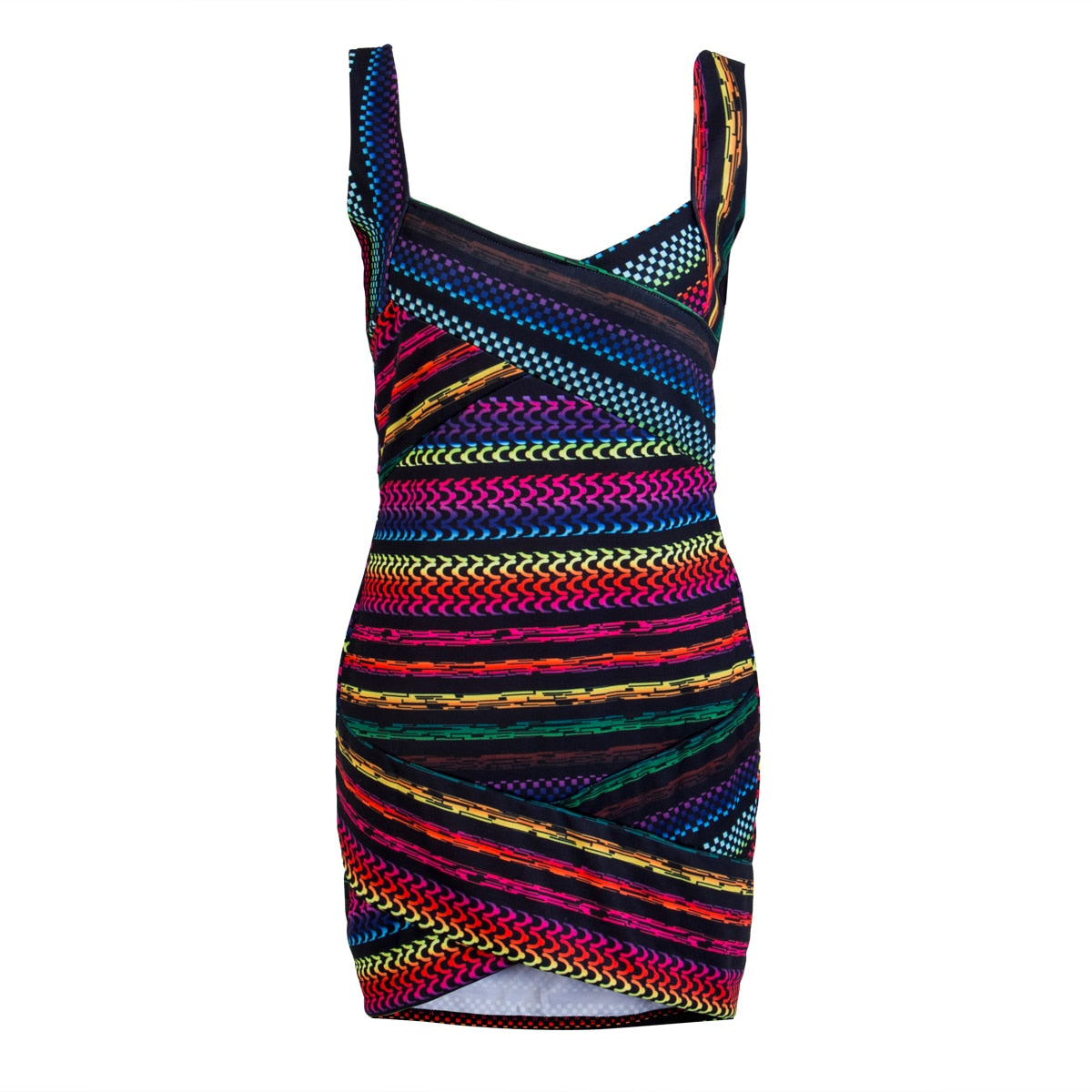Frauen Multi Color Party Kleid