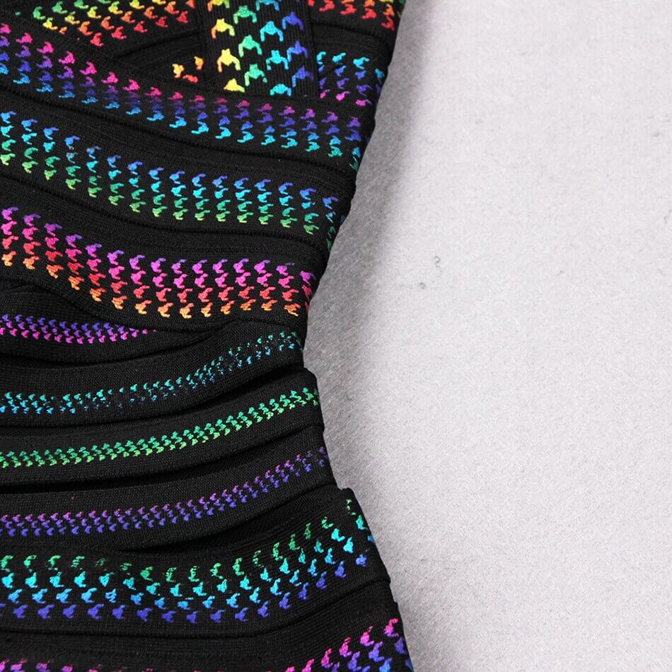 Frauen Multi Color Party Kleid
