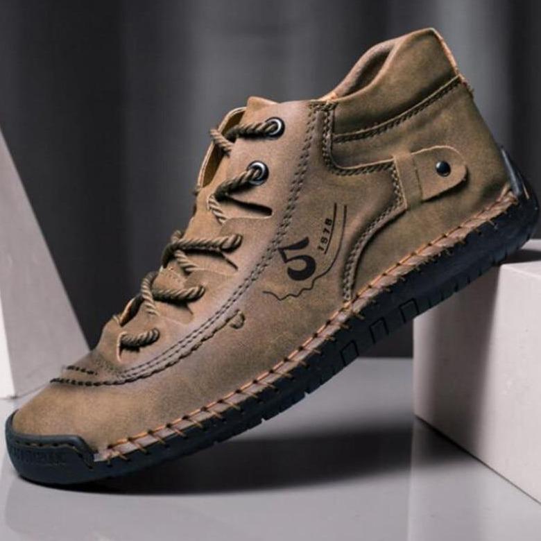 Handgenähte Vintage Lederstiefeletten