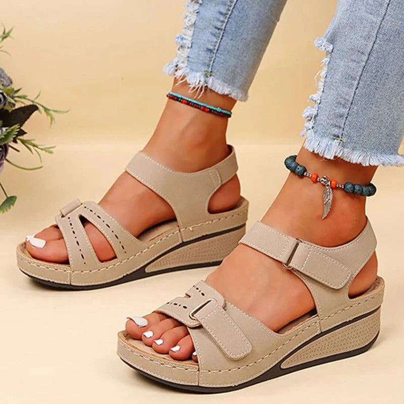 Variant image for Damen Sandalen Schwarz Orthopädisch Bequem Gummi für Sommerschuhe-1