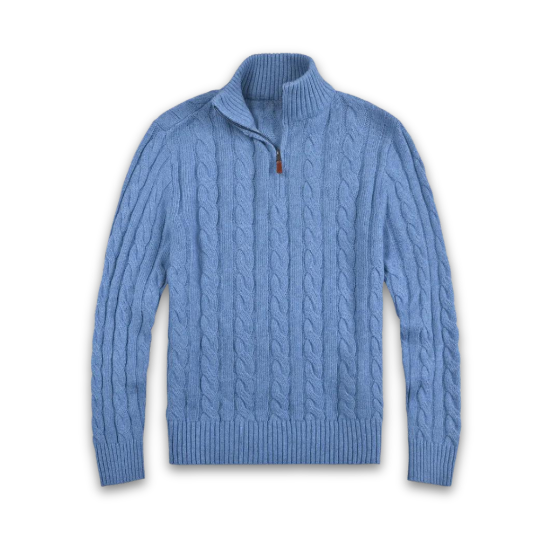 Herrenpullover Casual Halb-Reißverschluss Weiches Material für Komfort 2