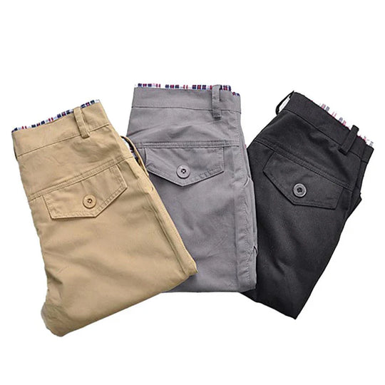 Herren Cargo Shorts Bequemer Schnitt Praktische Taschen 100% Baumwolle-4