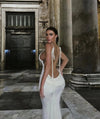 Variant image for Damen Maxikleid Schwarz Rückenfrei Elegantes Stretchstoff Langes Kleid-10