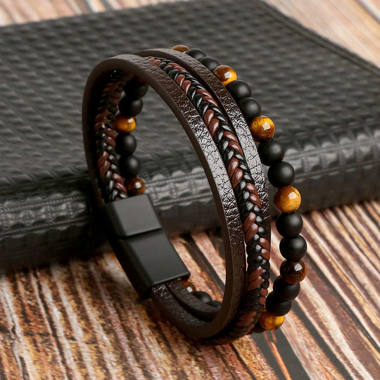 Herren Armband Set Elegantes Kunstleder Design mit Robuster Passform 1