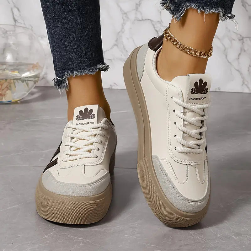Damen Sneakers Modern Bequem Atmungsaktives Obermaterial-6