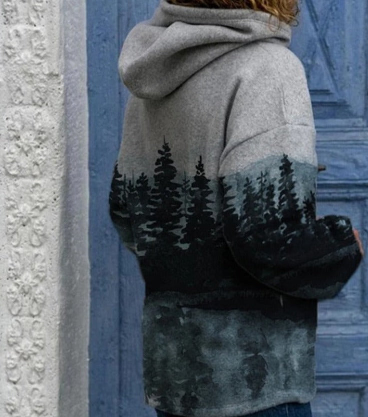 Bedrucktes Sweatshirt Natural Mountain