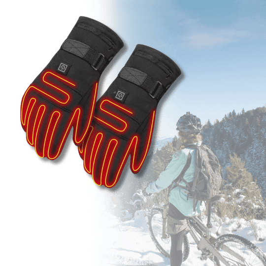 Beheizbare Handschuhe Damen Wasserdicht Touchscreen-kompatibel für Outdoor-Aktivitäten 0