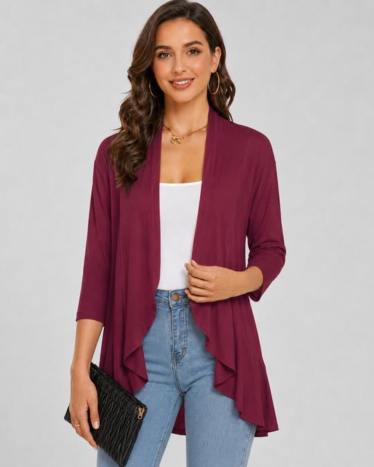 Damen Casual Weste Offene Front Weiches Material