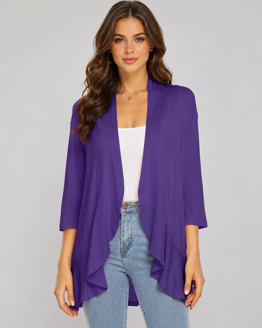 Damen Casual Weste Offene Front Weiches Material