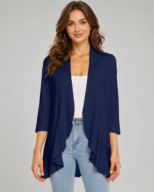 Damen Casual Weste Offene Front Weiches Material