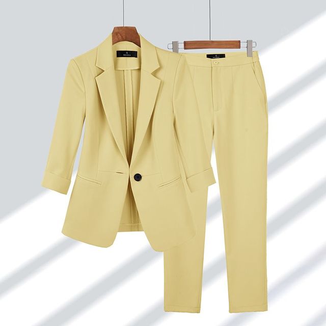 Variant image for Damenanzug Blazer Set mit Maßgeschneiderter Hose aus Hochwertigen Stoffen-17