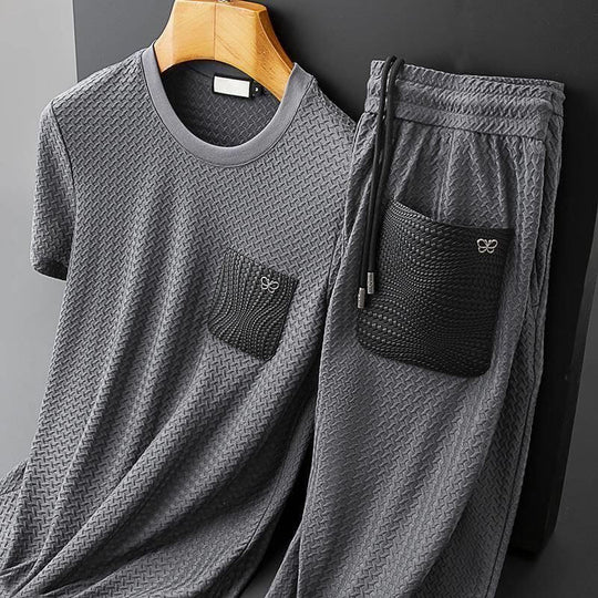 Herren Freizeit Set T-Shirt Hose Bequem Polyester 1