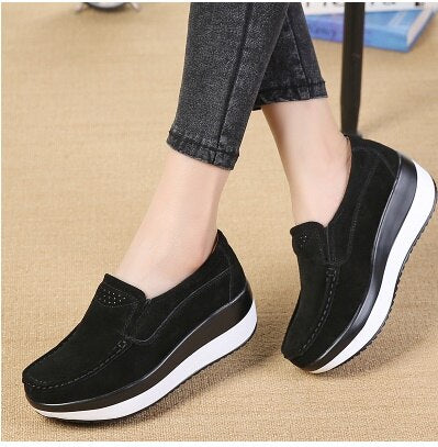 Damen Slip-On Mokassin Schuhe