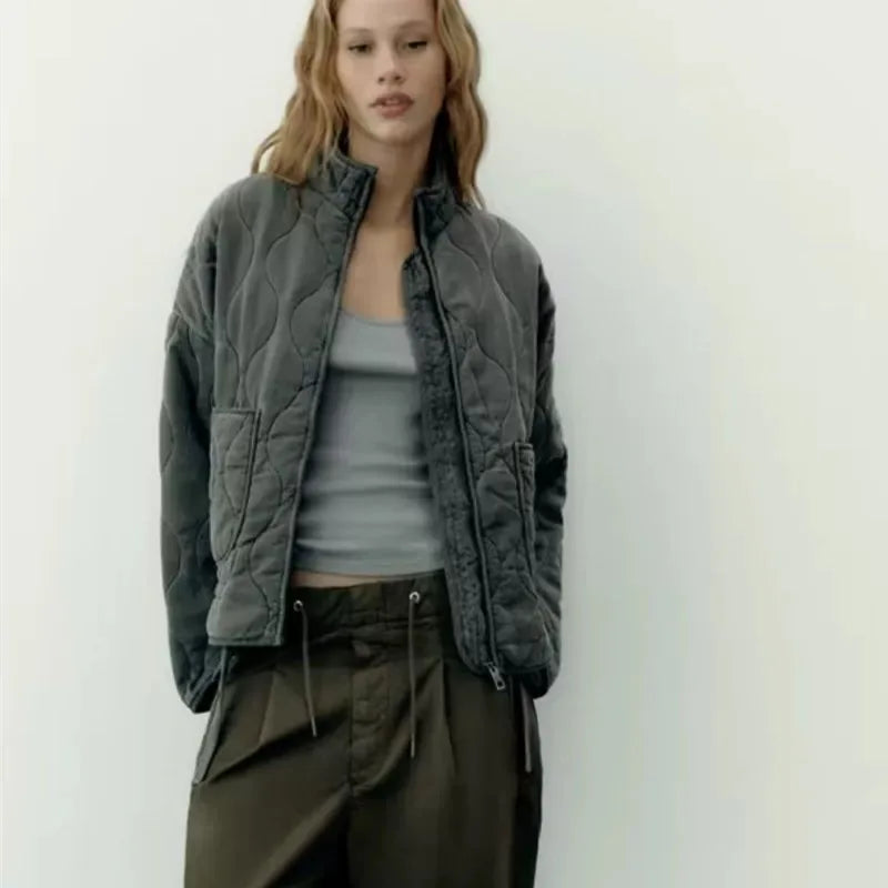 Damen Alltag Jacke mit Taschen-Details 4