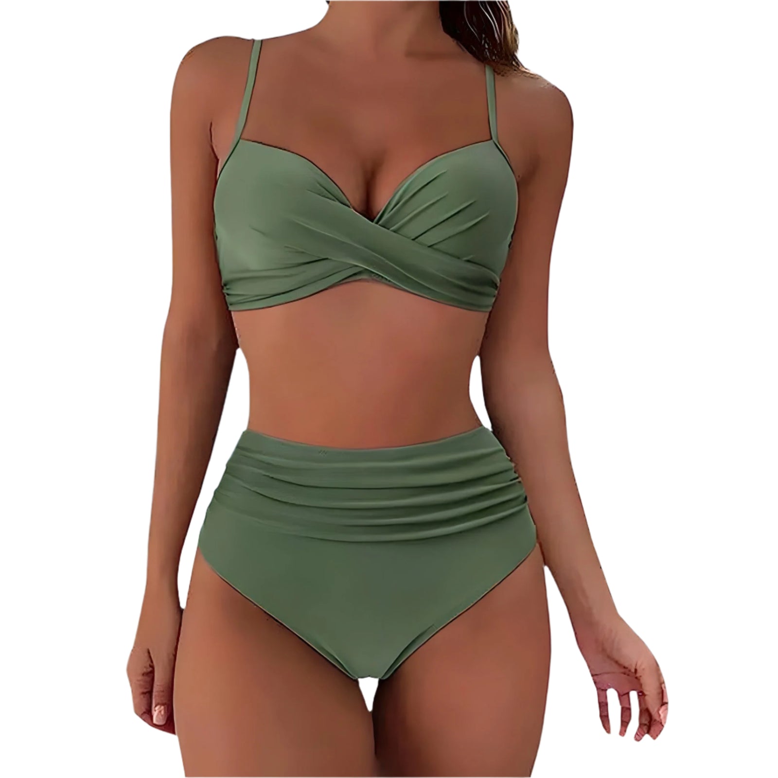 Damen Bikini Set Hochtailliert Modern Dehnbares Material 0