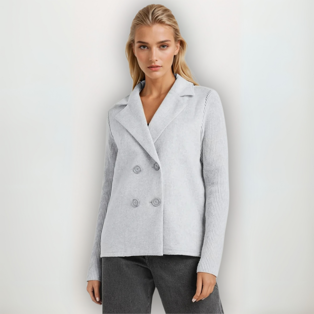 Damen Blazer Mantel Strickdesign Baumwollmischung 5
