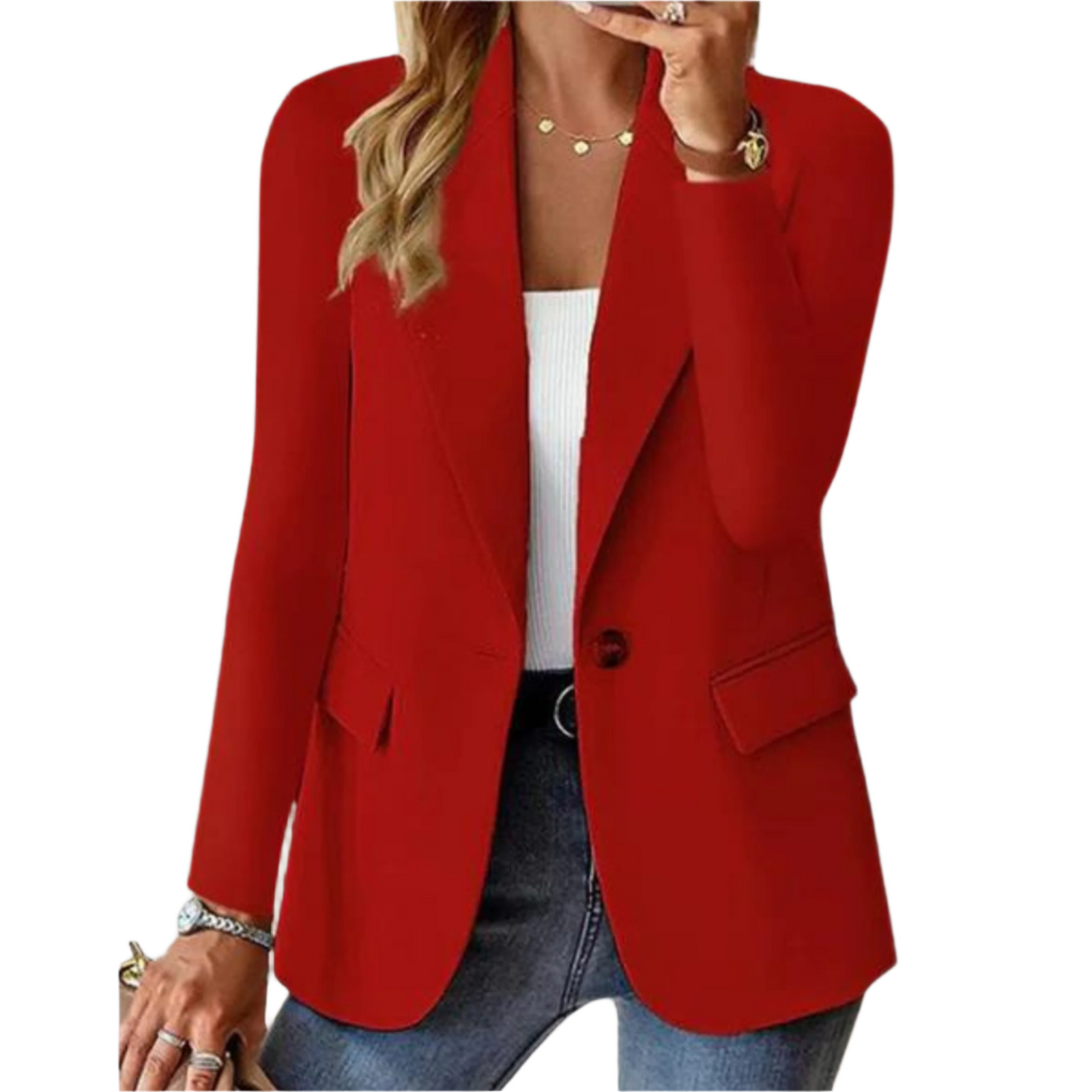 Damen Blazer Tailliert Vielseitig 0