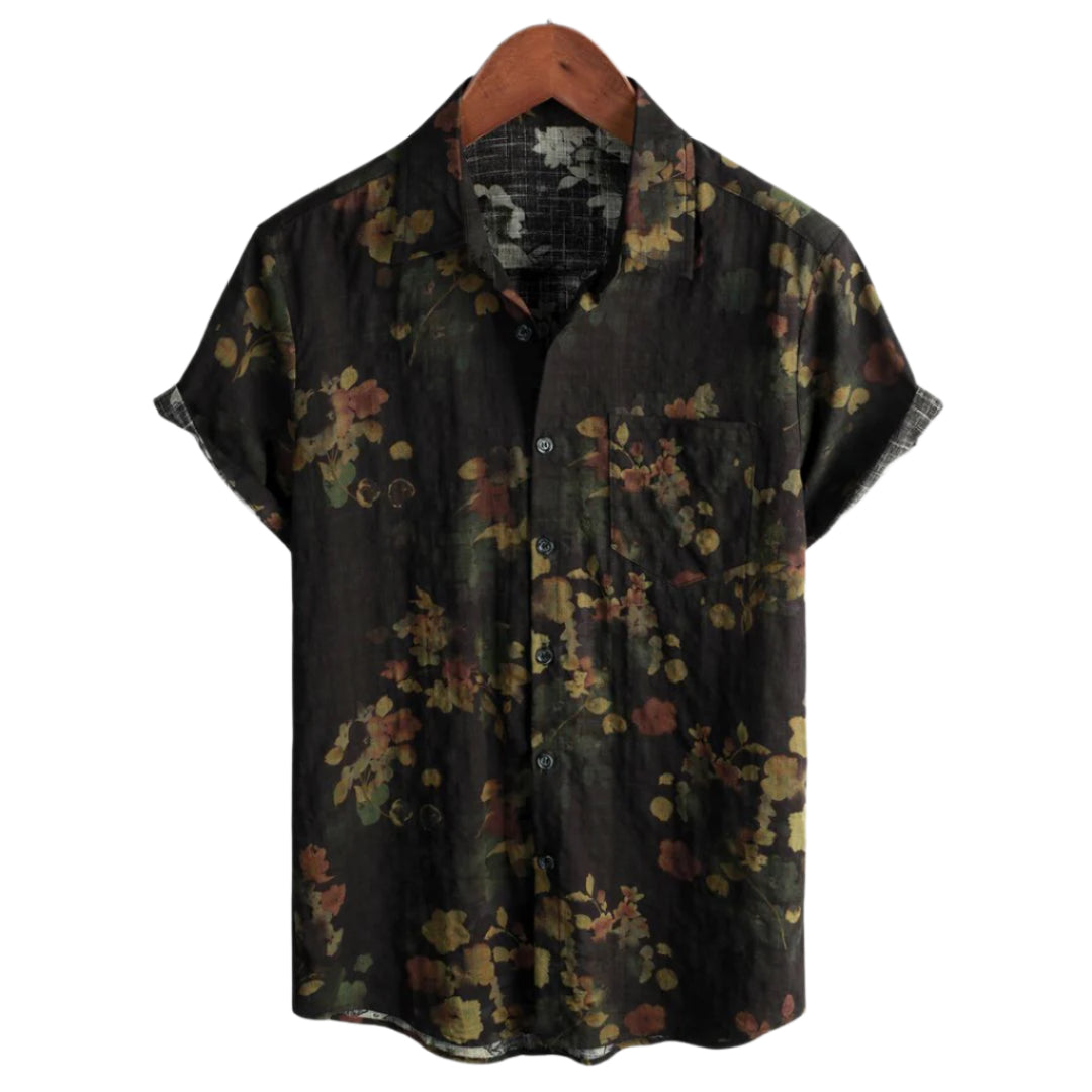 Damen Bluse mit Vintage Blumenmuster aus leichtem Stoff 0