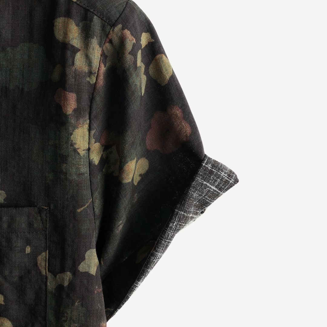 Damen Bluse mit Vintage Blumenmuster aus leichtem Stoff 5