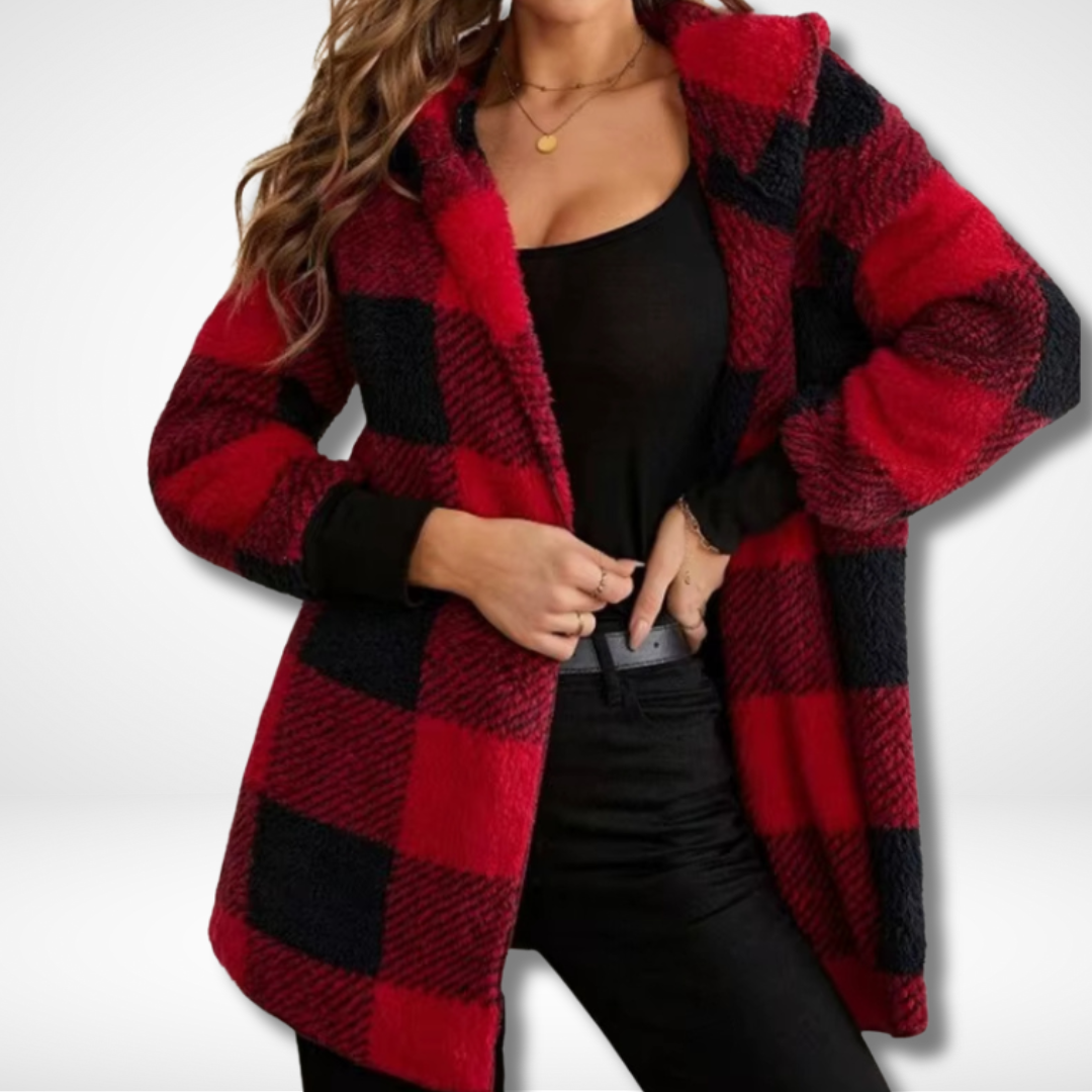 Damen Cardigan Wasserfest mit Karomuster 7