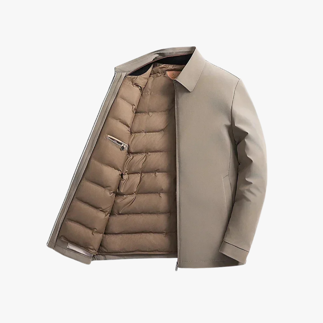 Damen Daunenjacke mit Kapuze und Reißverschluss, Leichtes Nylon, Reguläre Passform 4