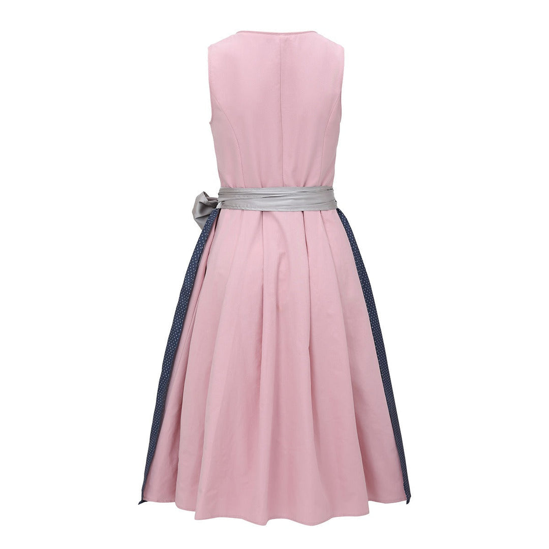 Damen Dirndl Vintage Stil Polyester für Oktoberfest und Trachtenpartys 2