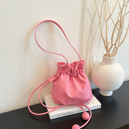 Damen Eimerhandtasche mit Kordelzug 3