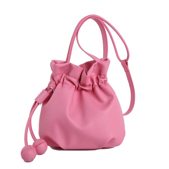 Damen Eimerhandtasche mit Kordelzug 8