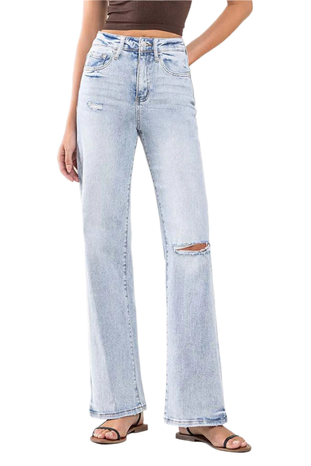 Damen Flared Jeans im Vintage-Stil mit Hoher Taille 0
