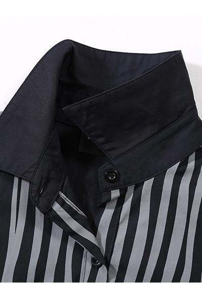 Damen Hemdkleid mit langen Fledermausärmeln im Patchwork-Stil 3