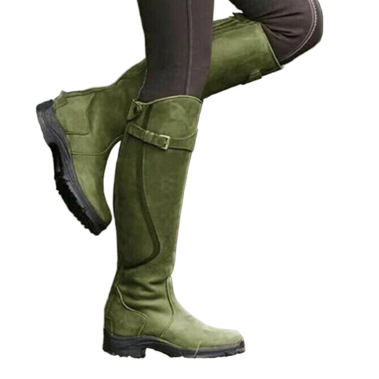 Damen Hohe Stiefel aus Leder für alle Wetterbedingungen 0