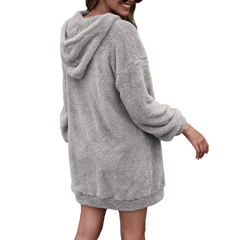 Damen Hoodie Fluffball Weich Polyester für Komfort und Stil 3