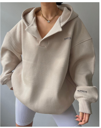 Damen Kapuzenpullover Lässig Winter Stil 2