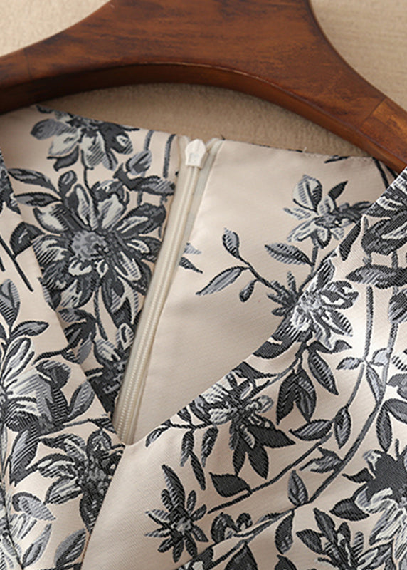 Damen Kleid Ärmellos mit Reißverschluss und Modernem Print 3