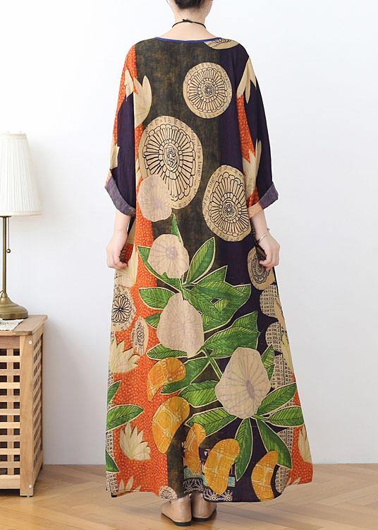 Damen Kleid Patchwork-Design Luftig Sommerlich 4