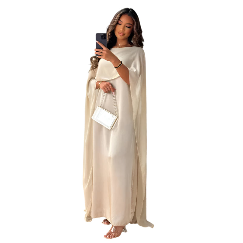 Damen Lange Kleid Fließend Minimalistisch 0