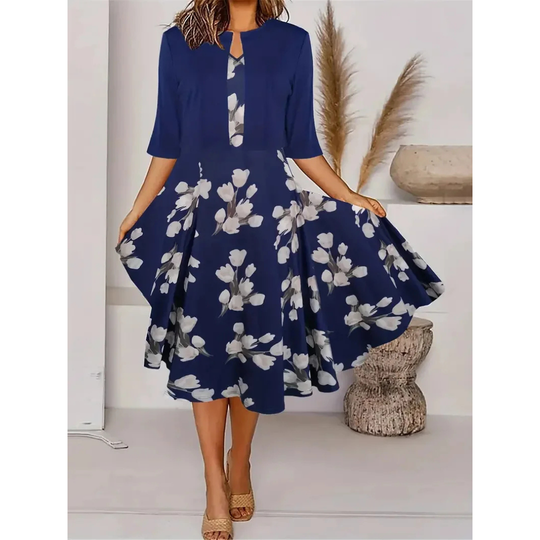 Damen Langes Kleid Modernes Design Hochwertiger Stoff 5