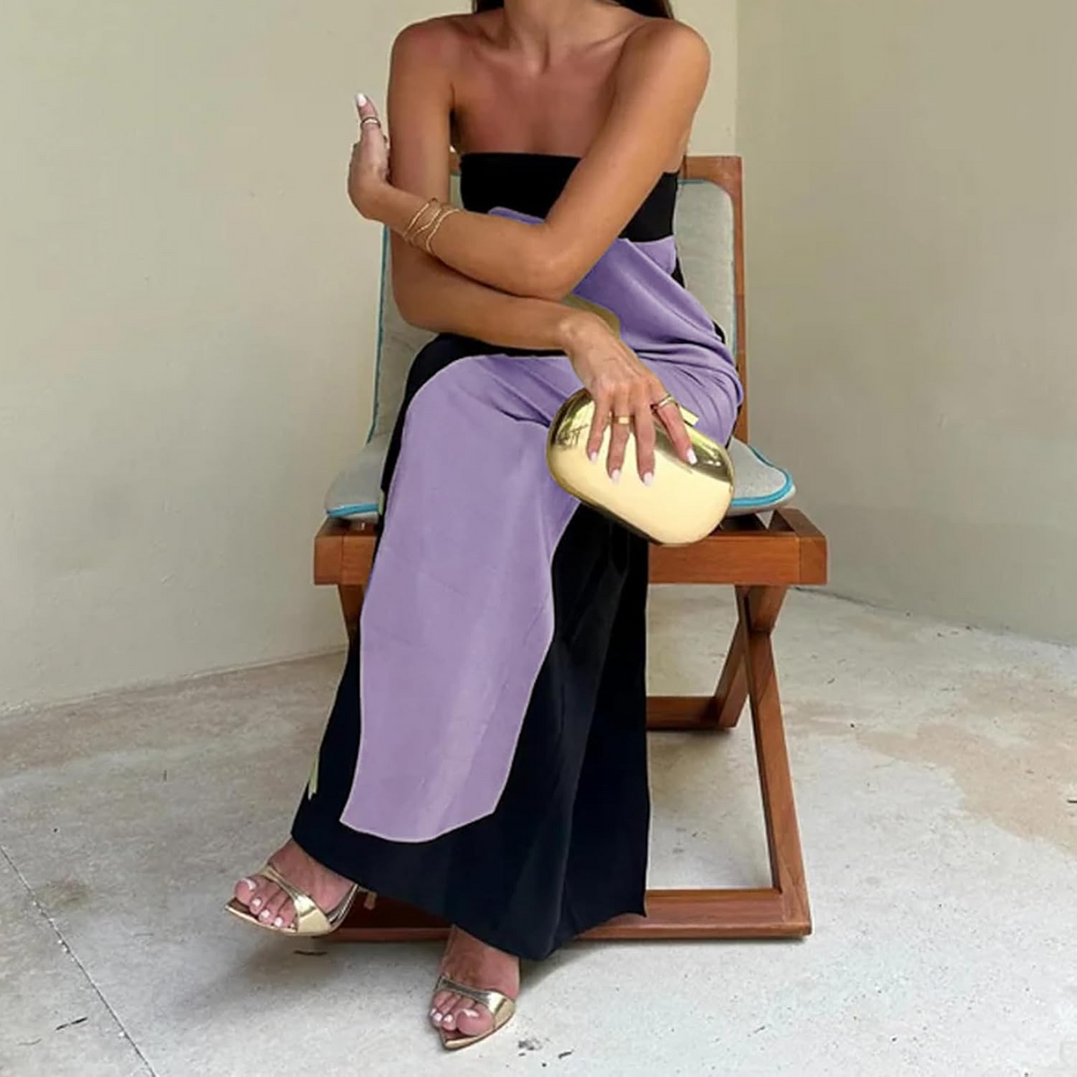 Damen Maxi Kleid Fließend Sommerstil 5