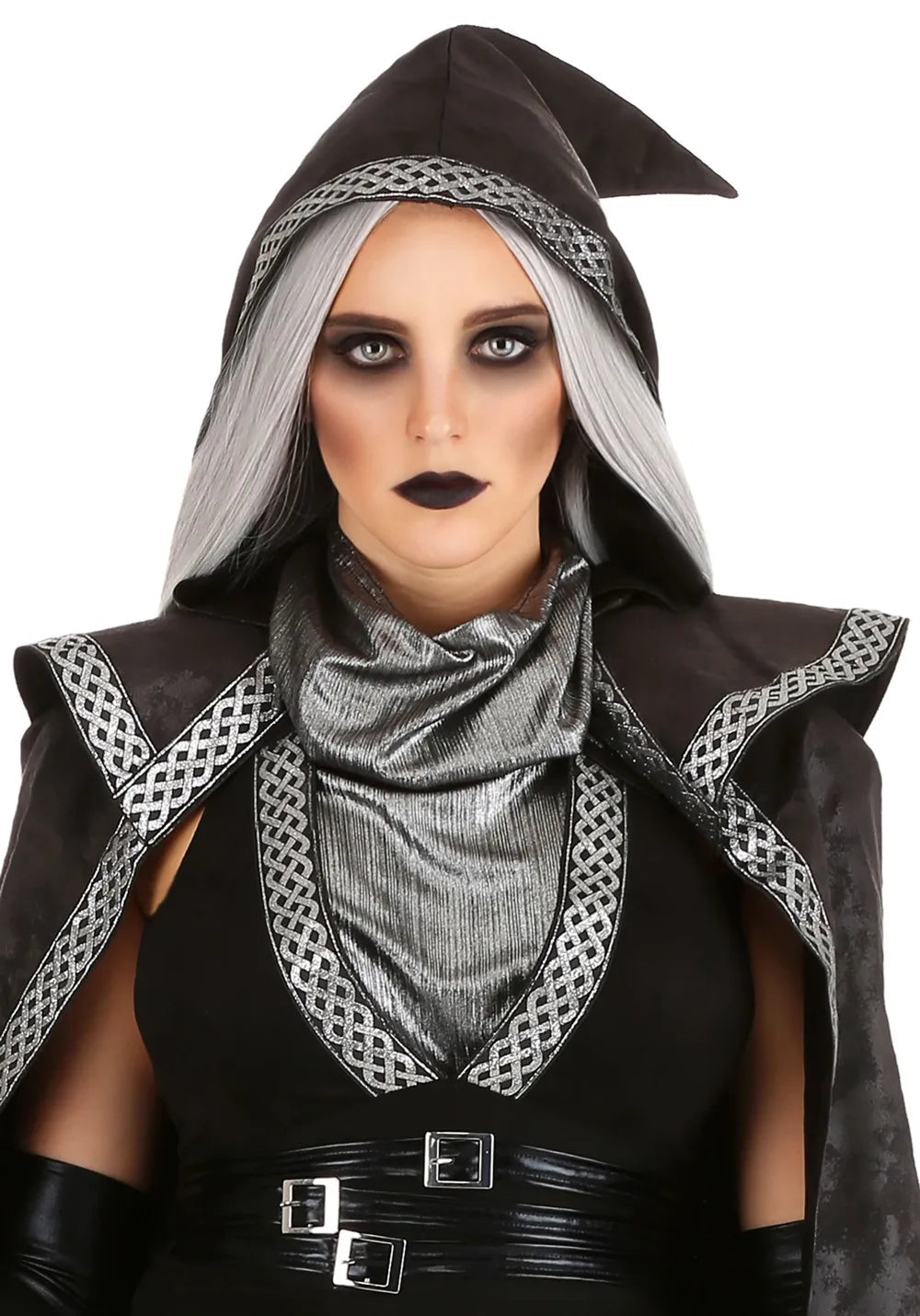 Damen Maxi Kleid Gotische Hexe Halloween Kostüm 2