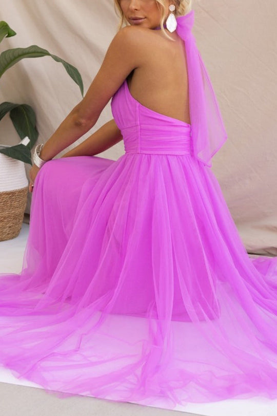 Damen Maxikleid Fließender Rock Stilvoll 1
