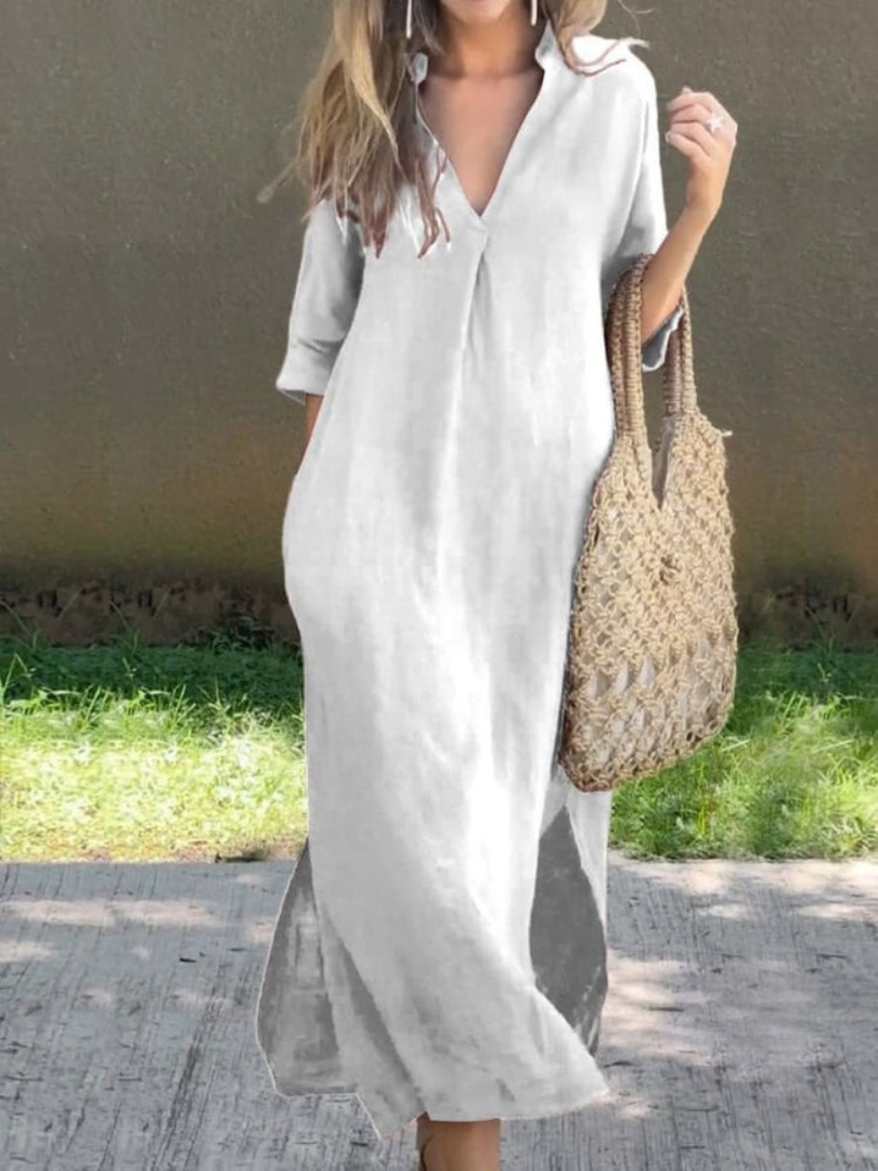 Damen Maxikleid Klassisch Modernes Design 2