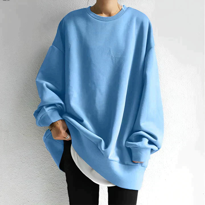 Damen Oversized Pullover Bequeme Baumwolle 5